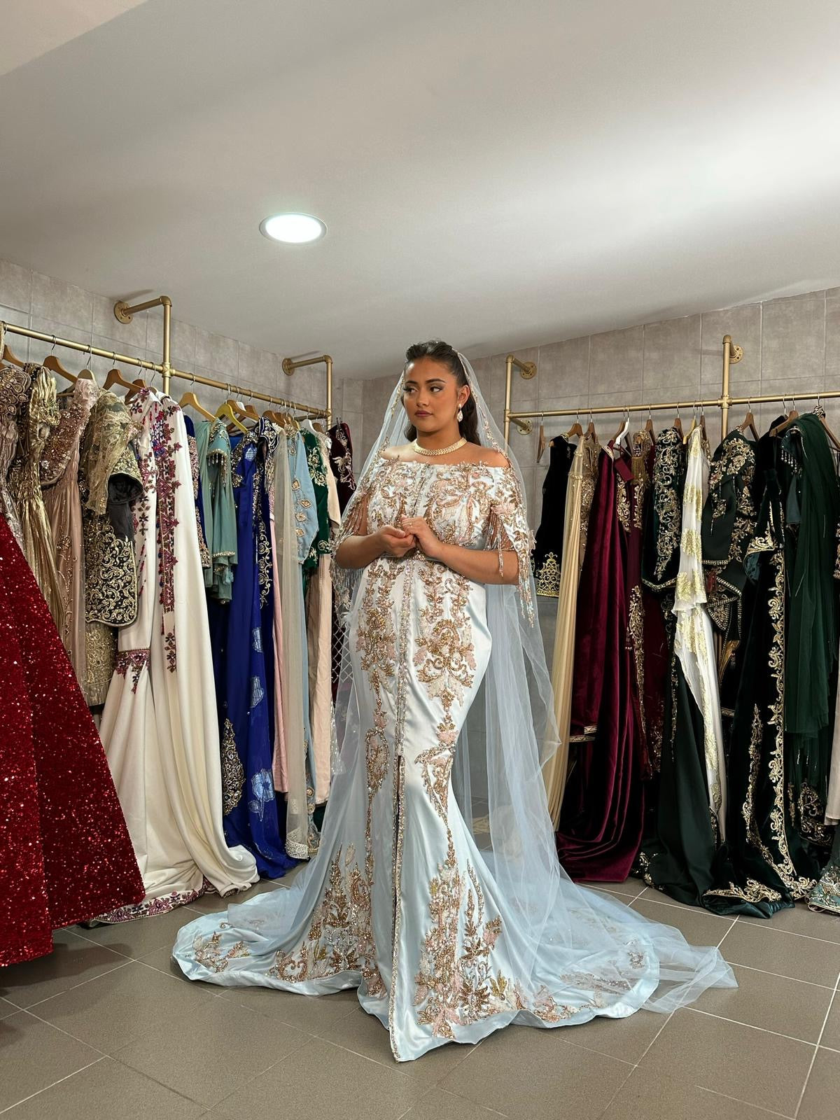 SM7 caftan sirène mariée