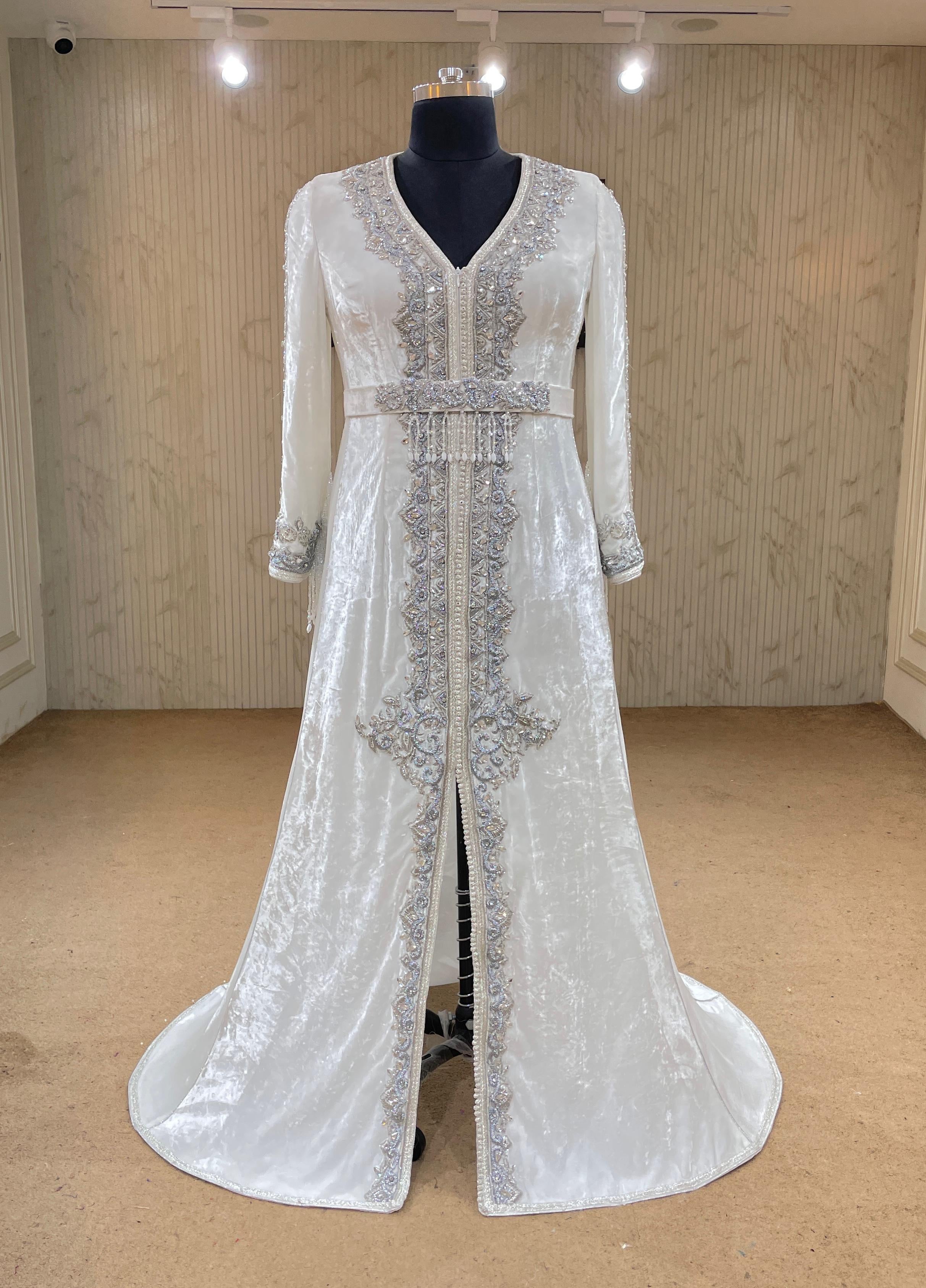MALAKIYA BLANC ARGENTÉ ⚜️taille 38 à 46⚜️