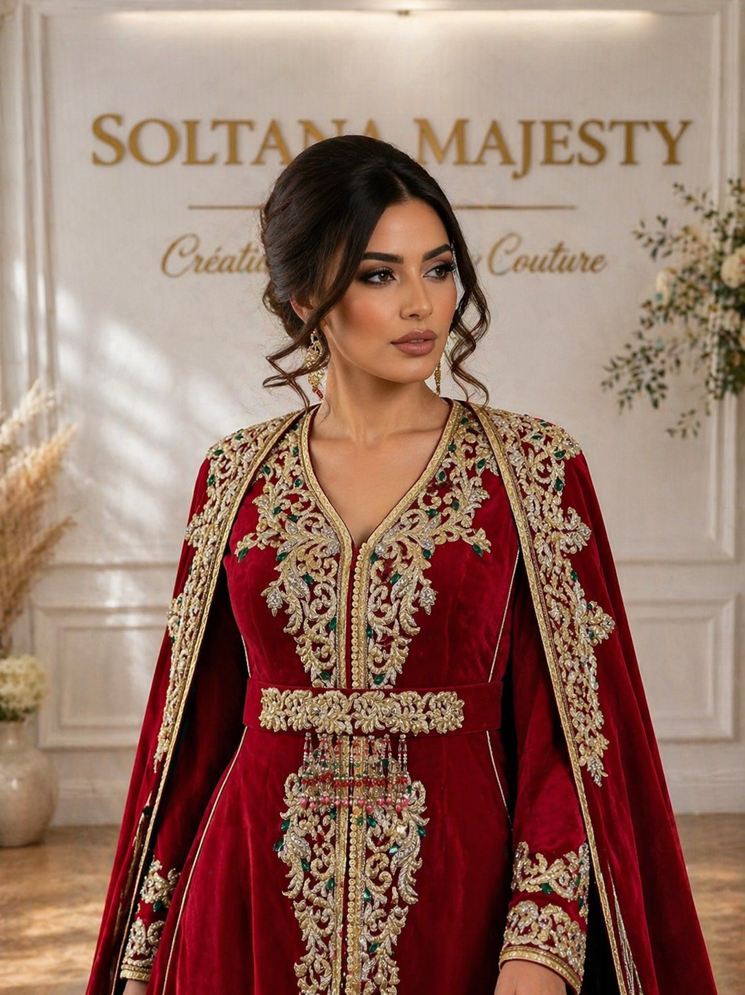 MALAKIYA ROUGE ⚜️taille 40 à 48⚜️