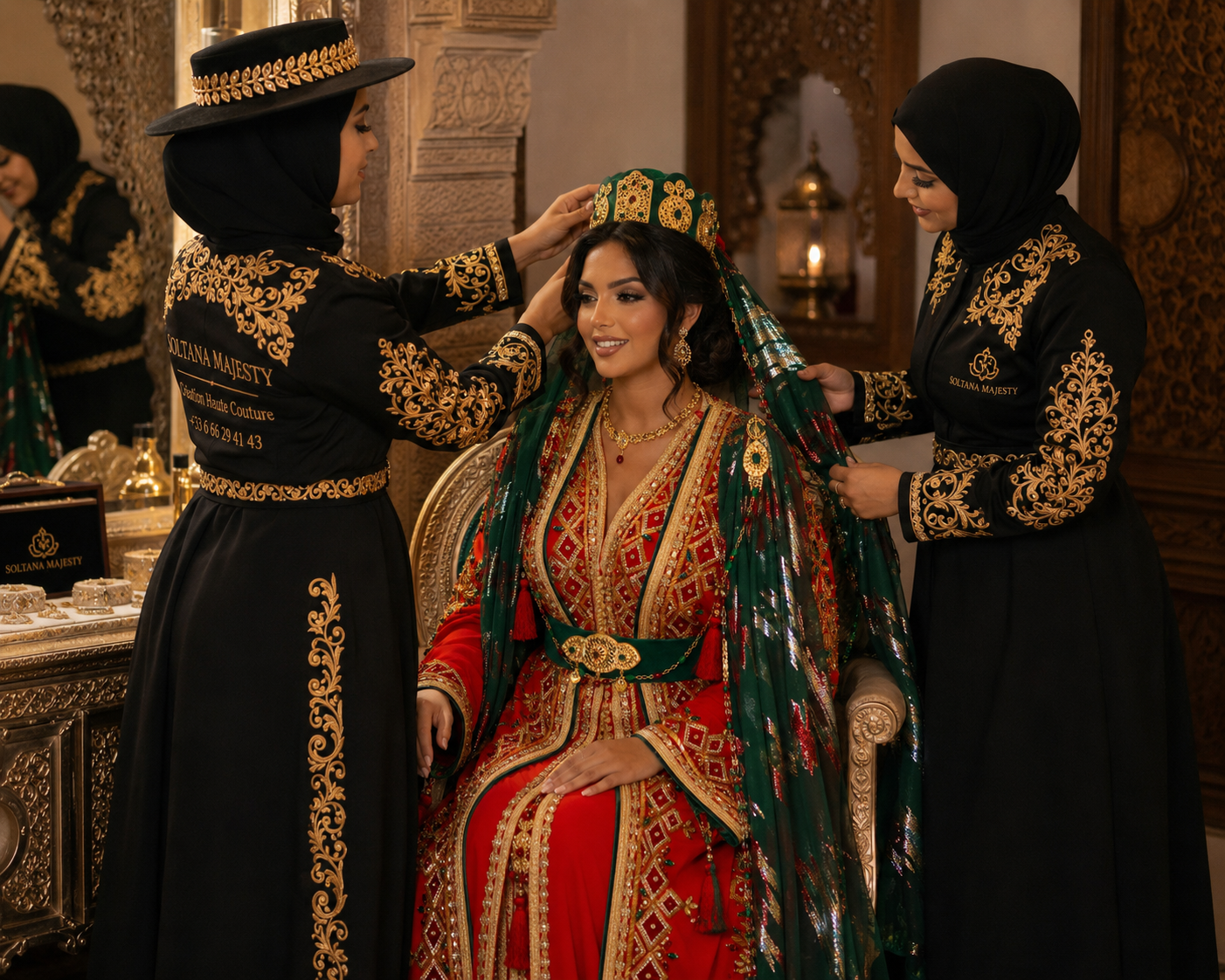 VENTE PRIVÉE 2027 CAFTAN AVEC JORHARA ⚜️taille 34 à 42⚜️ EXCELLENT ETAT
