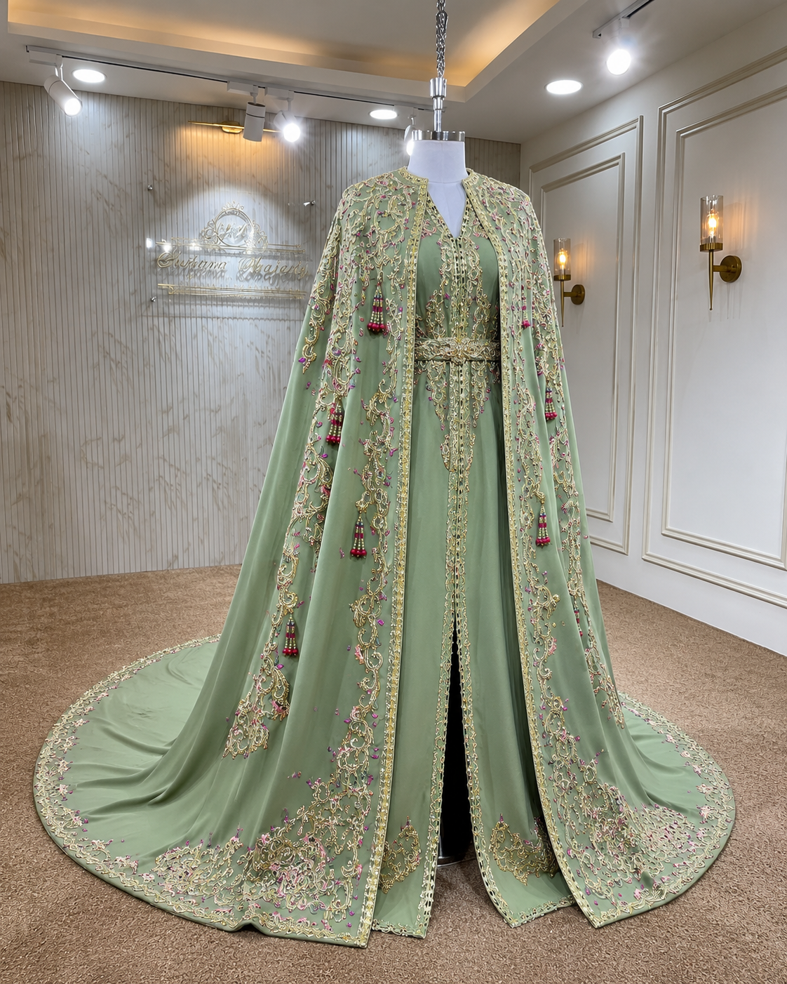 VENTE PRIVÉE CAFTAN AVEC SELHEME ⚜️taille 34 à 46⚜️ EXCELLENT ÉTAT