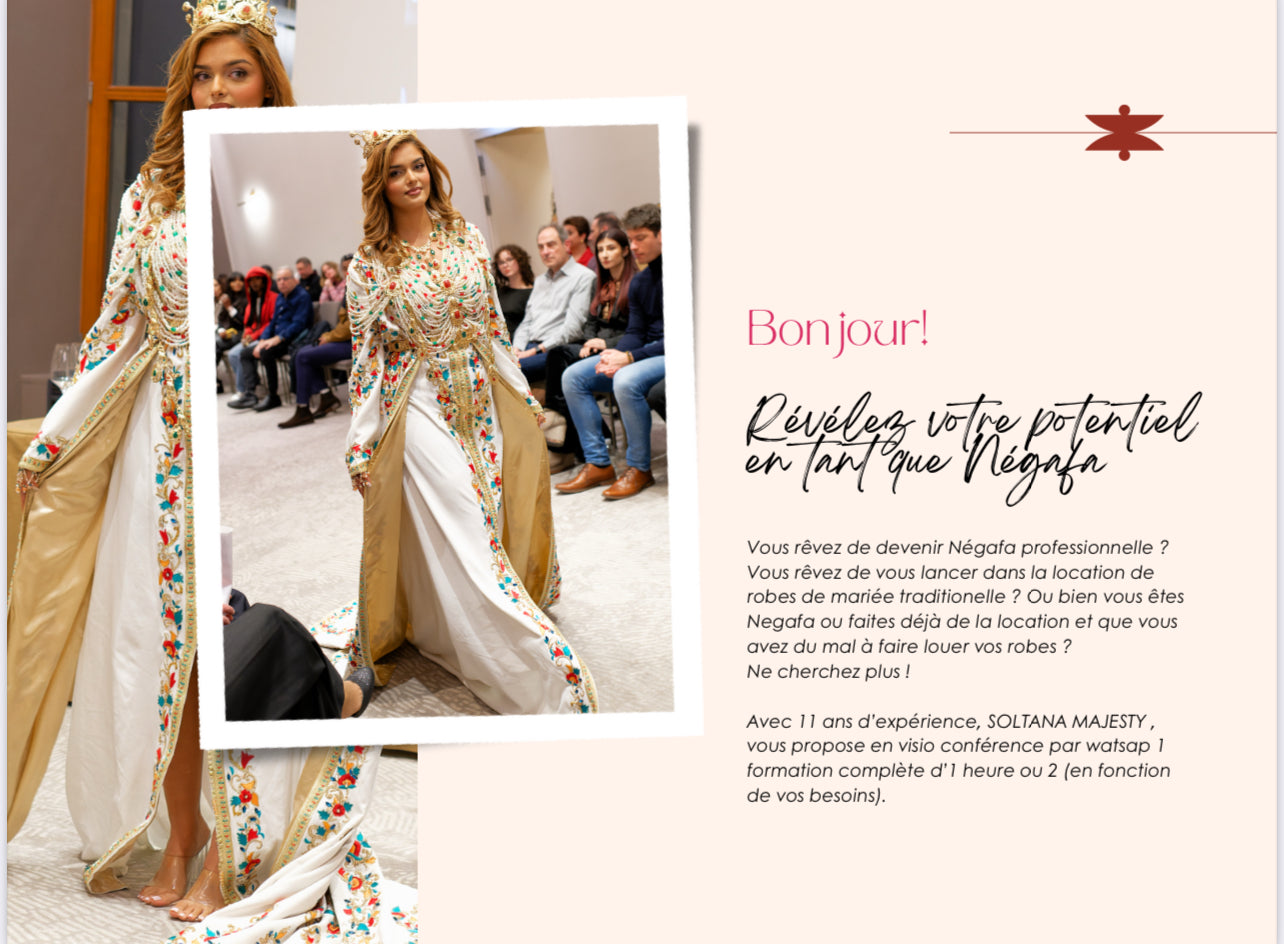 FORMATION POUR NEGAFA OU LOCATION DE ROBES en ligne
