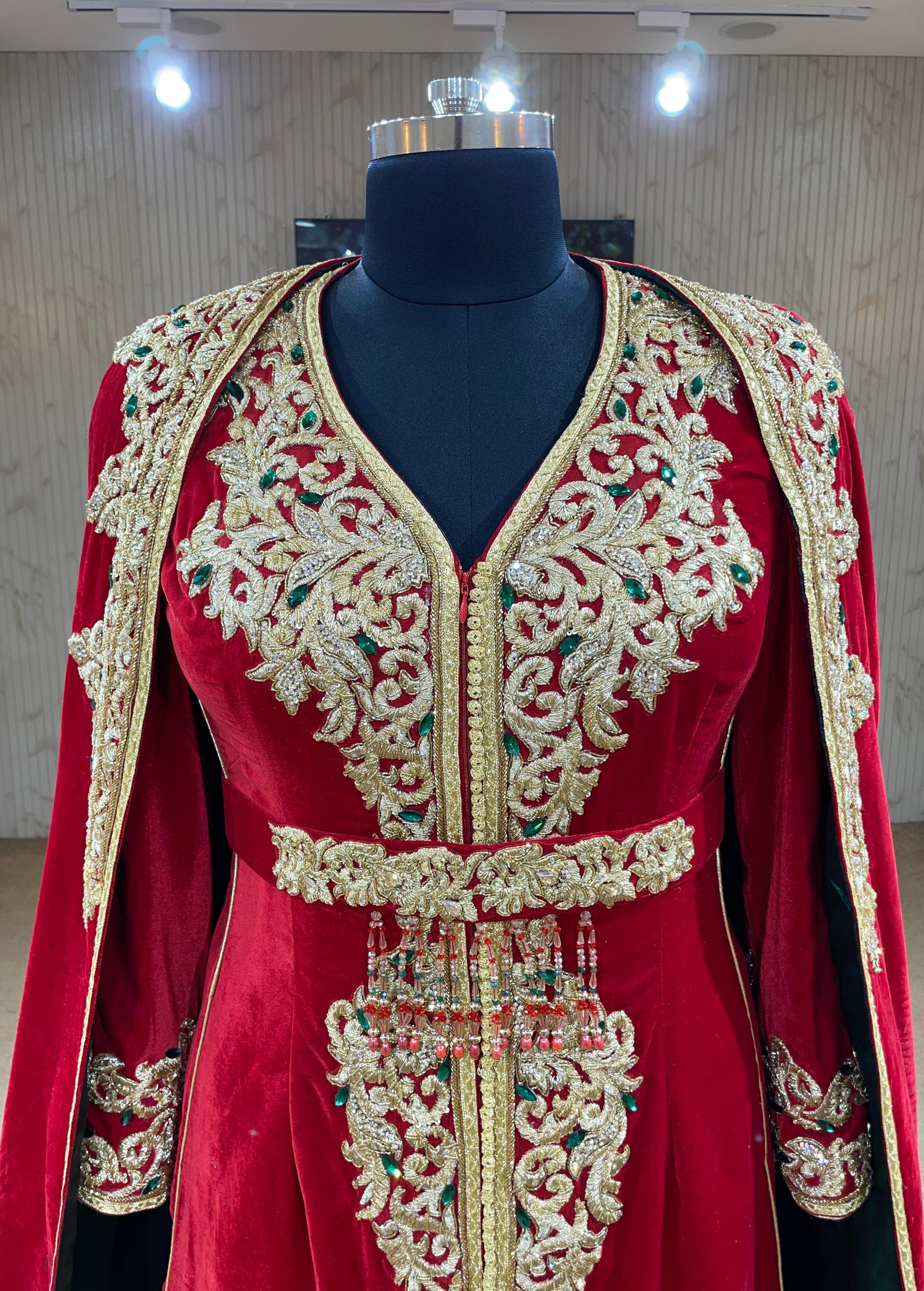 MALAKIYA ROUGE ⚜️taille 40 à 48⚜️