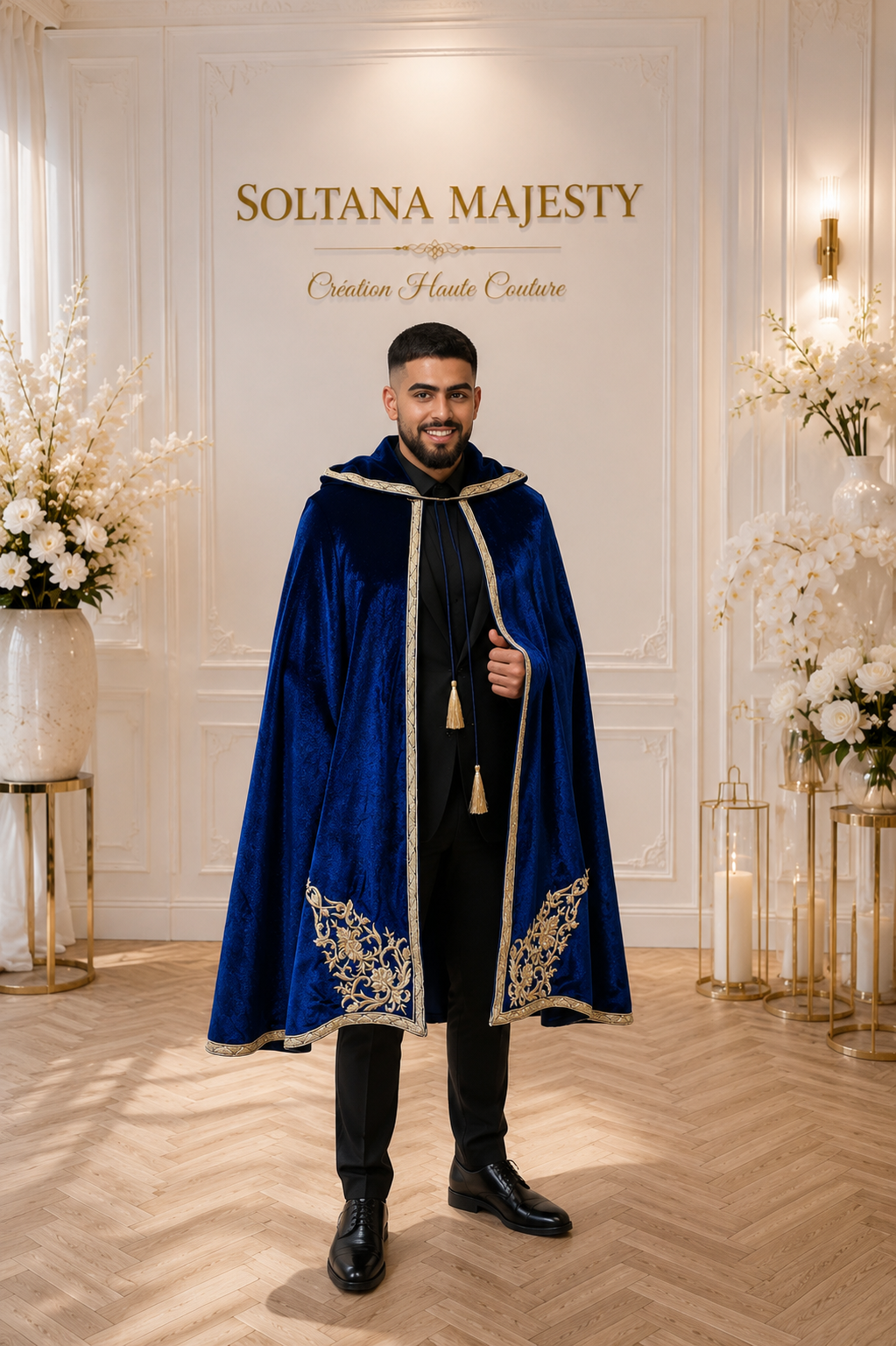 ⚜️CAPE HOMME BLEU PÉTROLE ⚜️