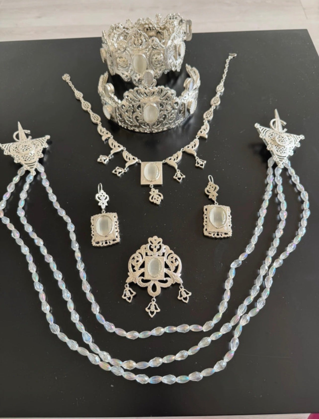 MALAKIYA BLANC ARGENTÉ ⚜️taille 38 à 46⚜️