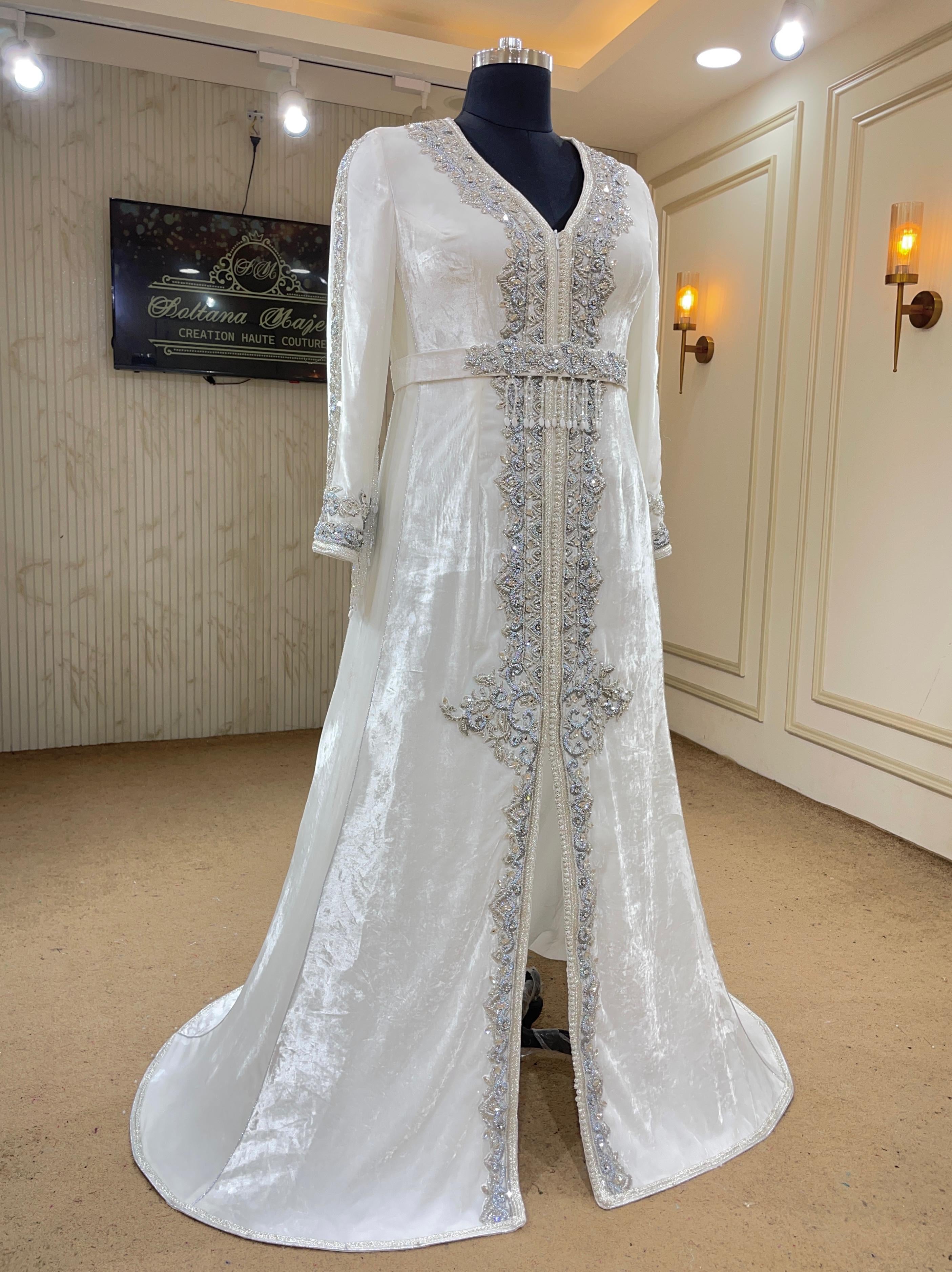 MALAKIYA BLANC ARGENTÉ ⚜️taille 38 à 46⚜️