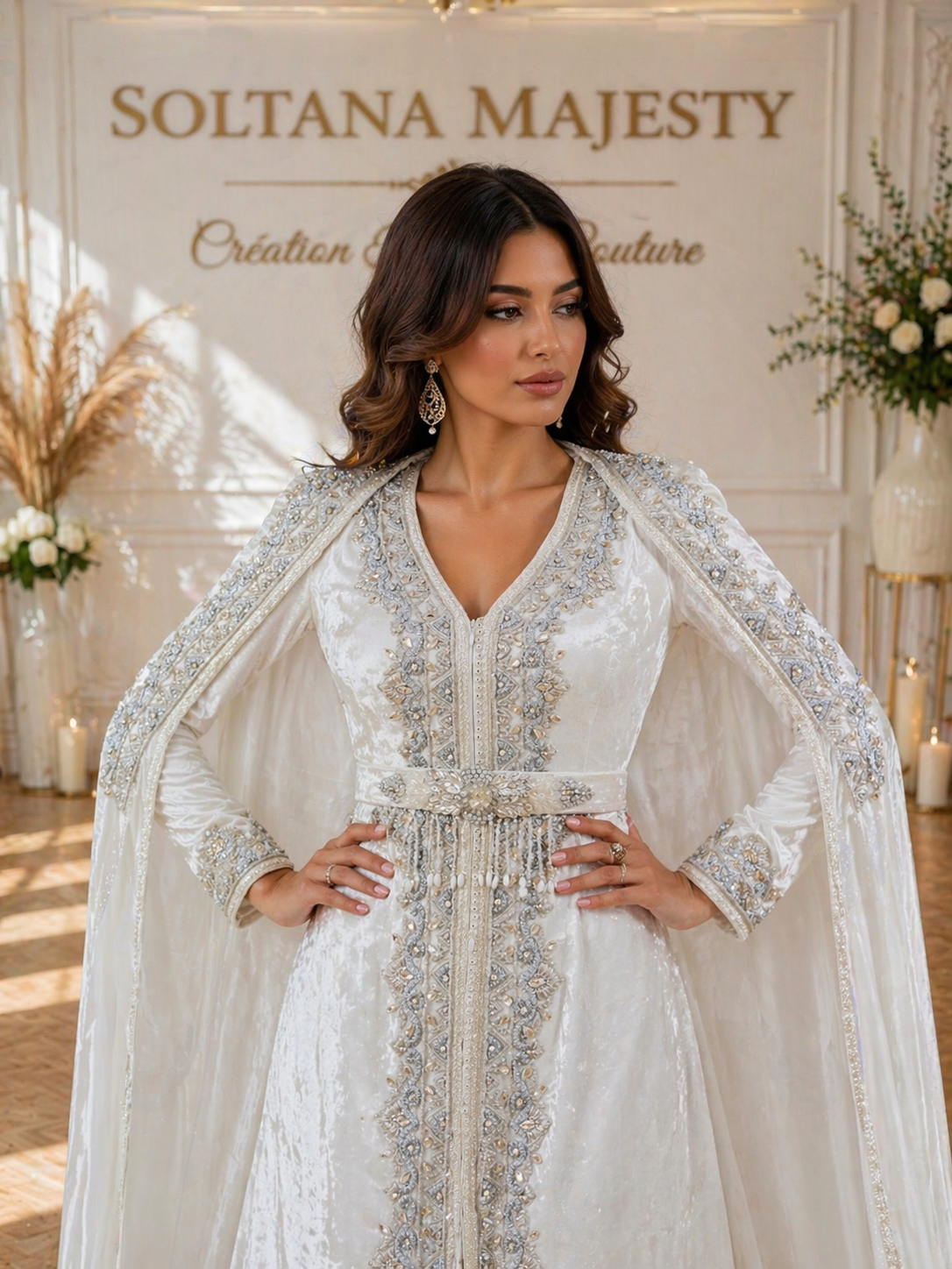 MALAKIYA BLANC ARGENTÉ ⚜️taille 38 à 46⚜️