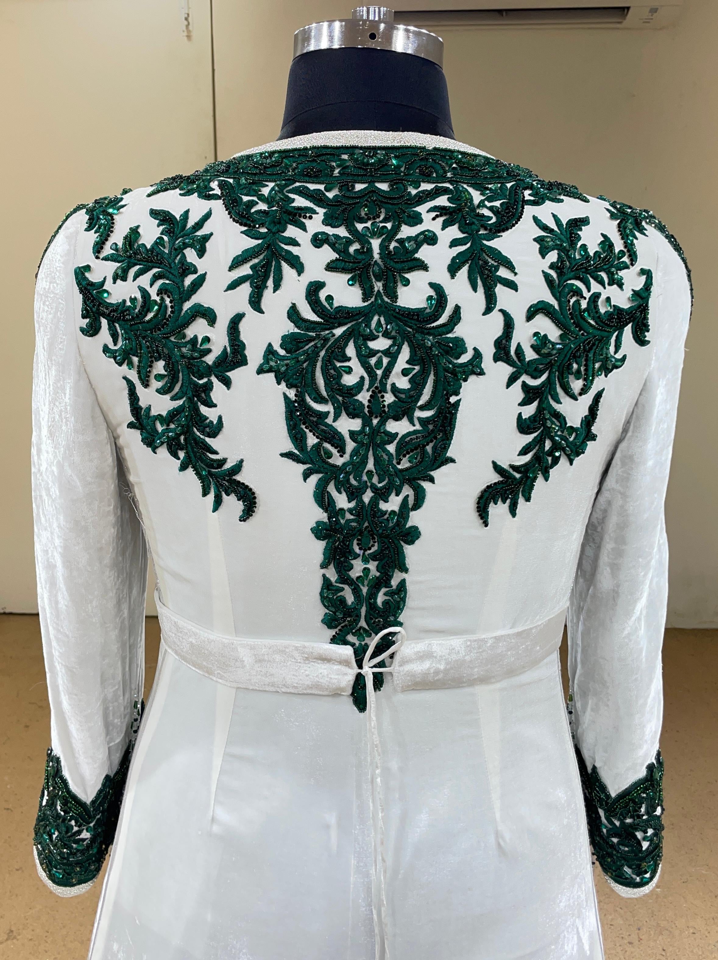 MALAKIYA BLANC VERT ⚜️taille 38 à 46⚜️