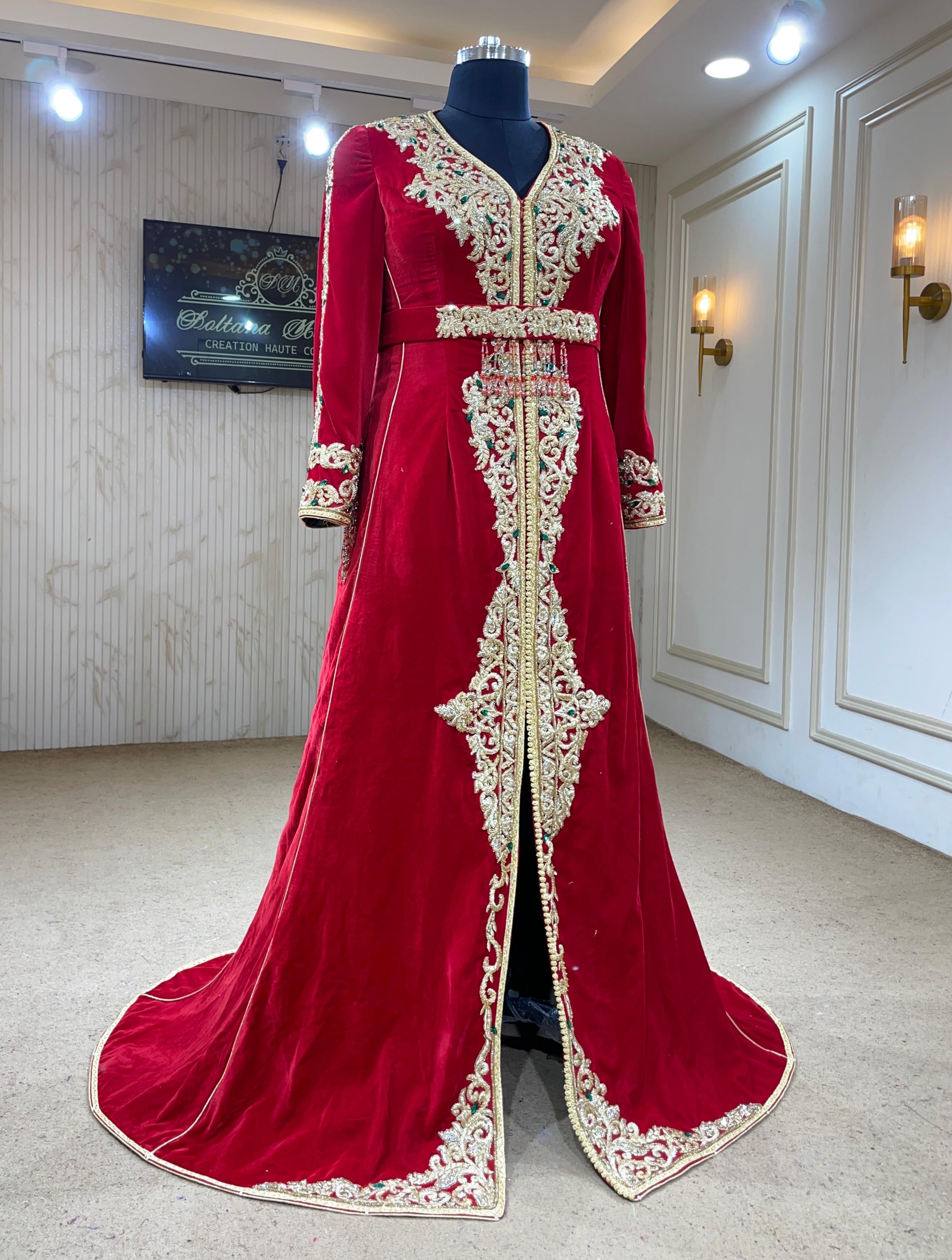 MALAKIYA ROUGE ⚜️taille 40 à 48⚜️