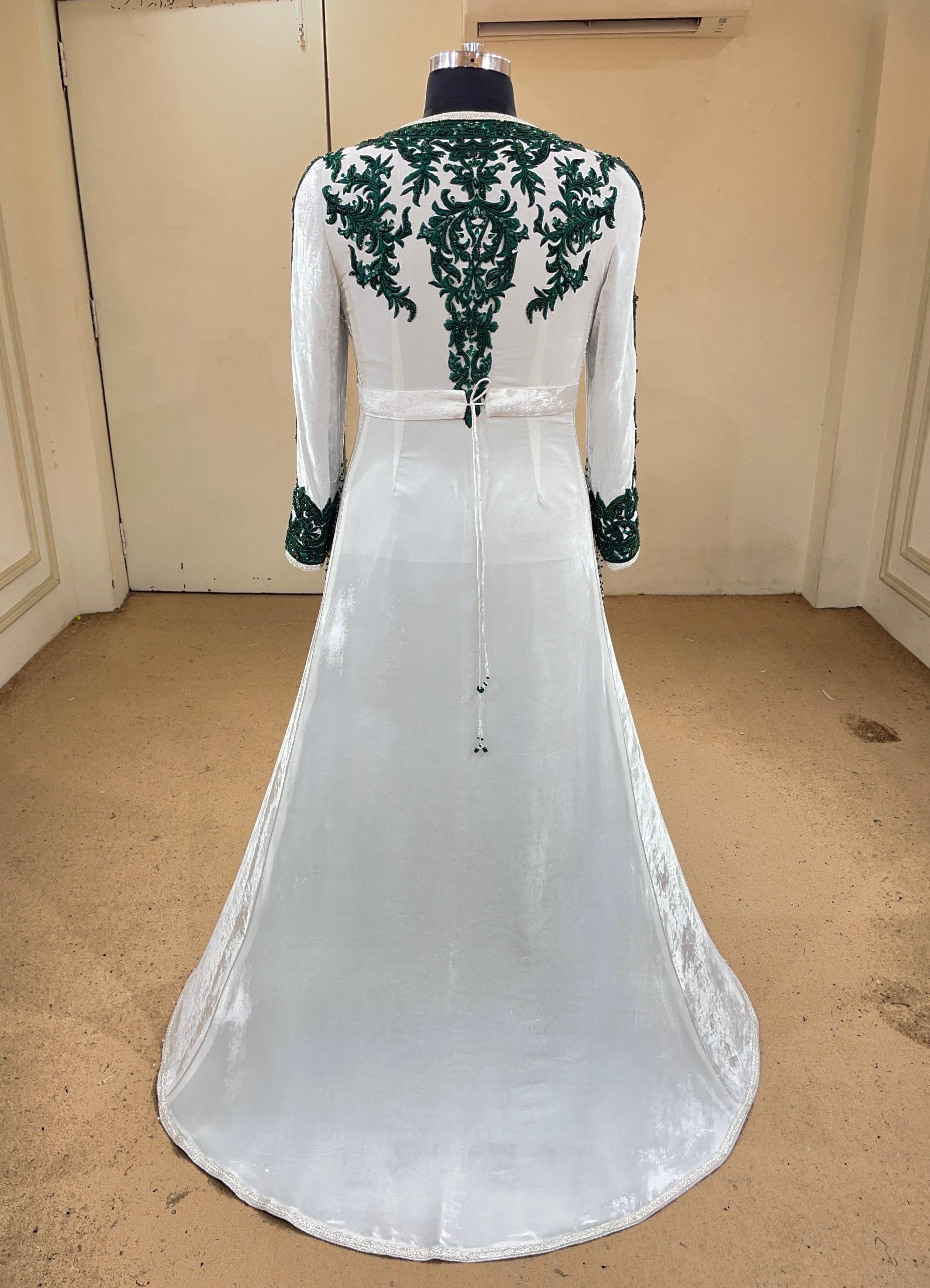MALAKIYA BLANC VERT ⚜️taille 38 à 46⚜️