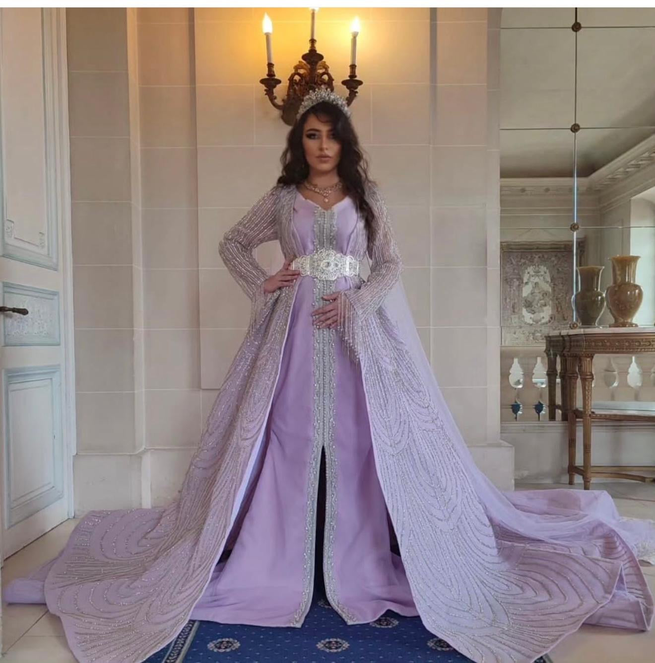 caftan sirène avec surjupe taille 42