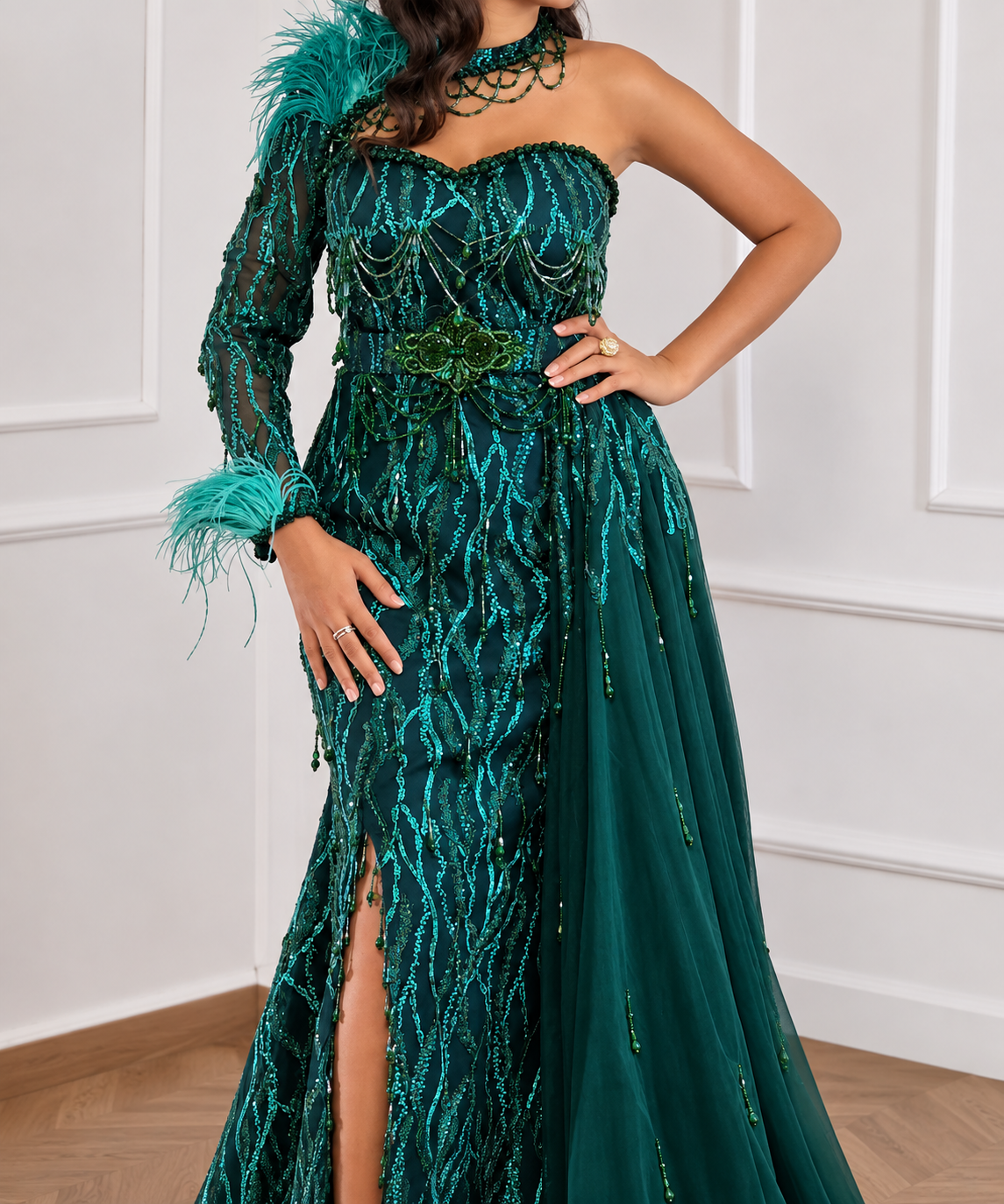 VENTE PRIVÉE Caftan Sirène avec surjupe  ⚜️taille 34 à 42⚜️ Excellent état