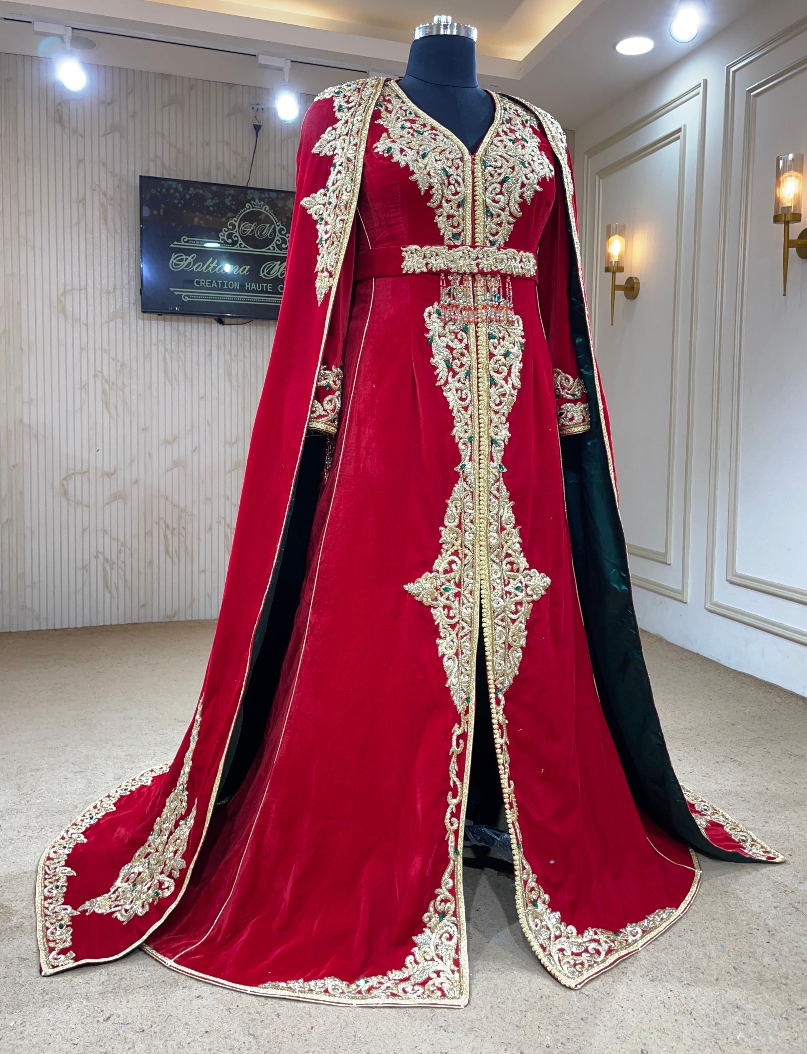 MALAKIYA ROUGE ⚜️taille 40 à 48⚜️