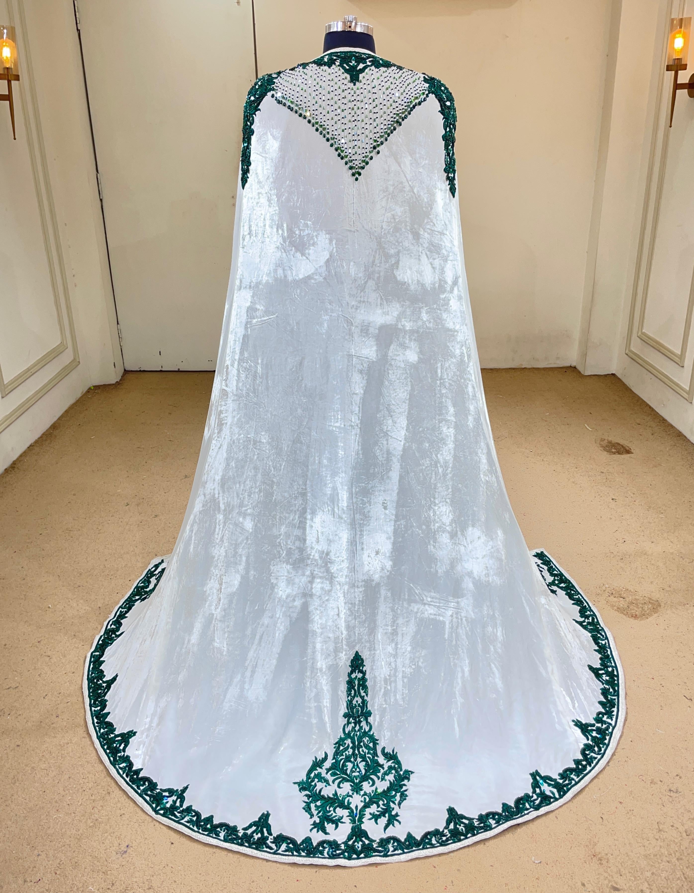 MALAKIYA BLANC VERT ⚜️taille 38 à 46⚜️