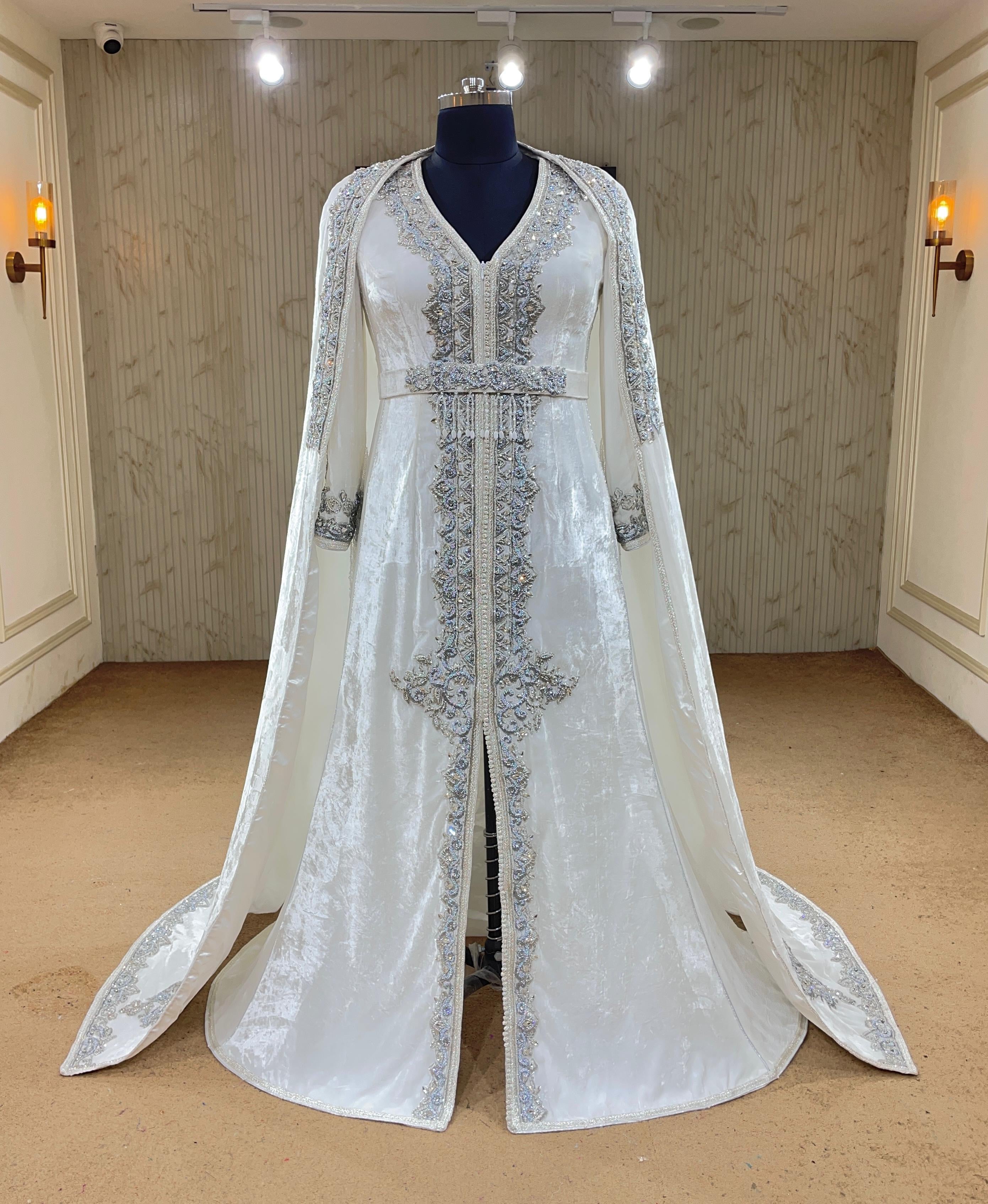MALAKIYA BLANC ARGENTÉ ⚜️taille 38 à 46⚜️
