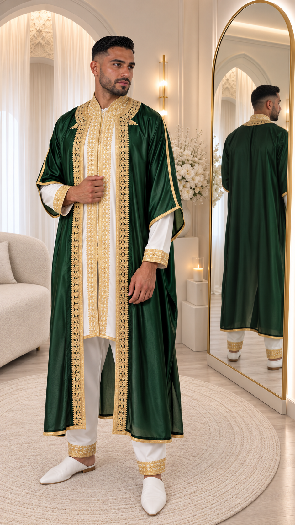 JABADOR HOMME VERT ET DOREE