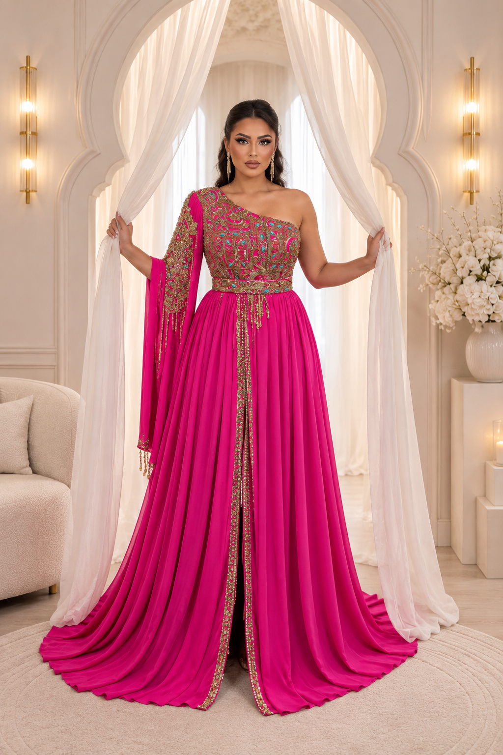 VENTE PRIVÉE 2027 CAFTAN MODERNE ⚜️TAILLE 34 à 44⚜️ EXCELLENT ÉTAT