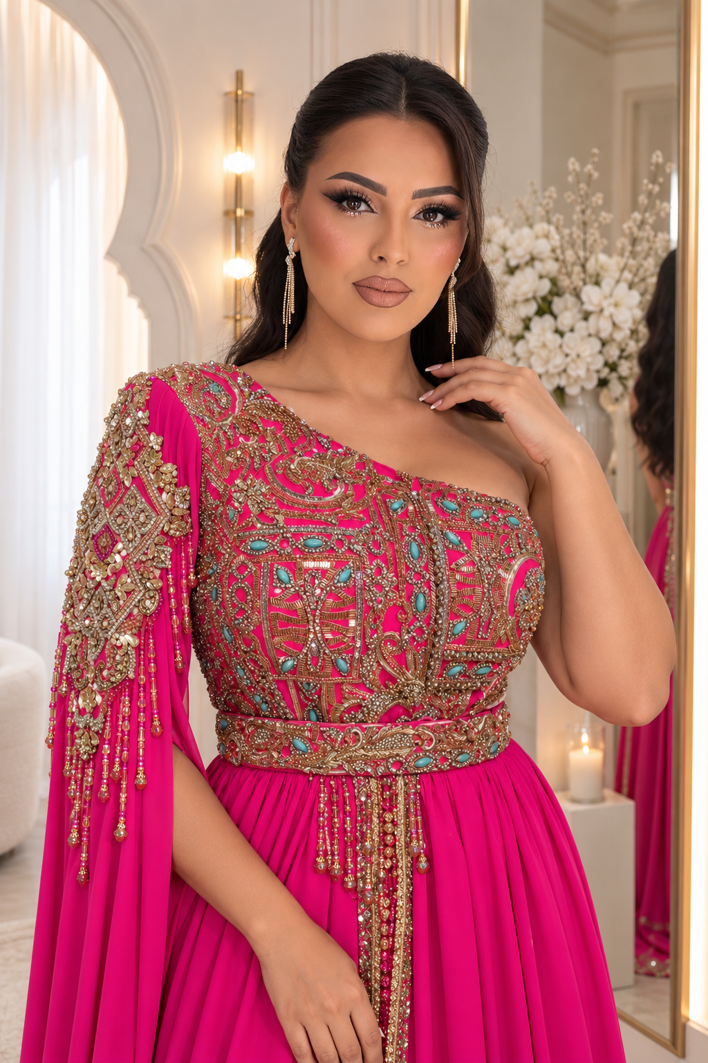 VENTE PRIVÉE 2027 CAFTAN MODERNE ⚜️TAILLE 34 à 44⚜️ EXCELLENT ÉTAT