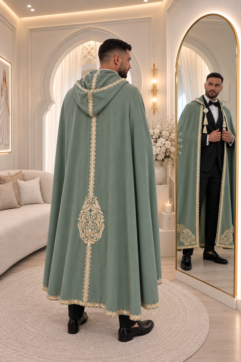 ⚜️CAPE HOMME VERT KAKI ⚜️