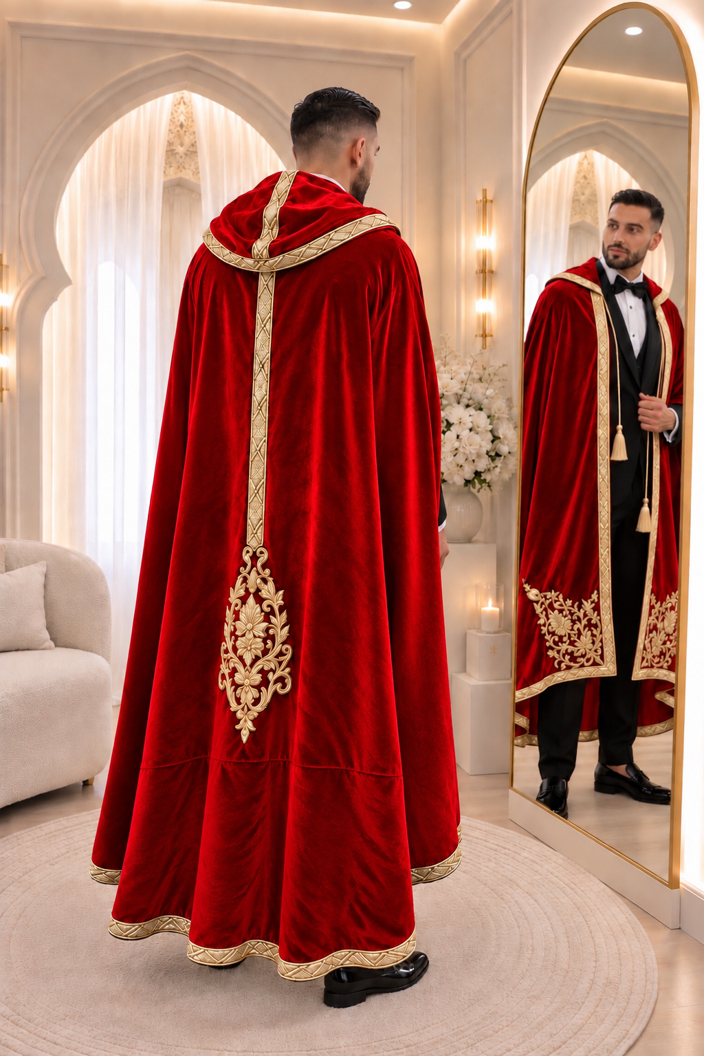 CAPE HOMME ROUGE